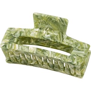 Classic Medium Hairclip Marble Light Green - Groene haarklem - Met Luxe Bag - Limited Edition