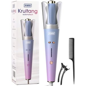 Raveg - Automatische Krultang - Keramische Haarkruller - Blauw/Roze - 4 Temperatuurstanden