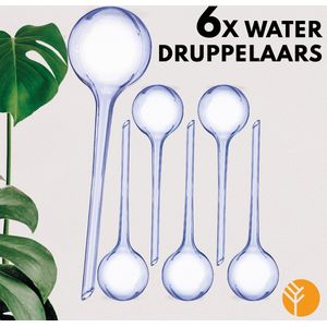 Waterdruppelaar Blauw Set van 6 Stuks voor Planten – Automatisch Watergeefsysteem voor Kamerplanten – 27 cm – Planten Watergever met Druppelsysteem – Waterbol
