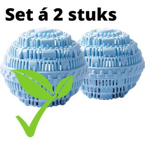 V&P Wasbol set van 2 - lichtblauwe wasballen - keramische balletjes - lichtblauw - wasmachine reiniger - wasmachine - zonder gebruik van wasmiddel
