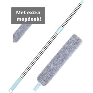 V&P Verstelbare stofdoek voor jaloezieën - verstelbare plumeau tot 157 cm - Verstelbare stofdoek - Reinigings borstel jaloezieën - Jaloezieën reiniger - Intrekbare stofborstel - Onder kast dweil - Stoffer - Lange Radiatorborstel