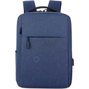 Manks Blauwe minimalistisch laptop rugzak - 20 Liter - Rugzak met Laptopvak voor naar school of werk - Geschikt tot 15.6 inch Laptops