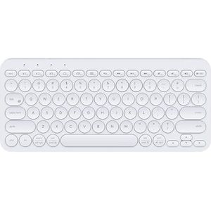 Aptiq - Draadloos Compact Bluetooth-Toetsenbord - Wit - QWERTY - Ergonomisch Ontwerp