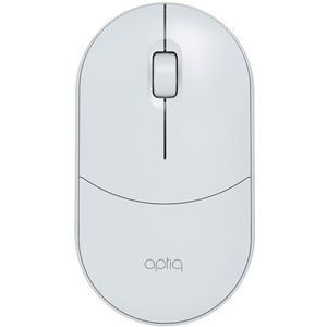Aptiq Draadloze muis wit - Bluetooth + USB (dual-modus) - neutraal - stil en nauwkeurig