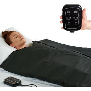 LUVIQ Infrarood Deken PRO - Sauna Deken - Fibromyalgie - Warmte Deken - Elektrische Deken - Incl Opbergtas - 35 tot 85Âº - PU en Waterdichte PVC.