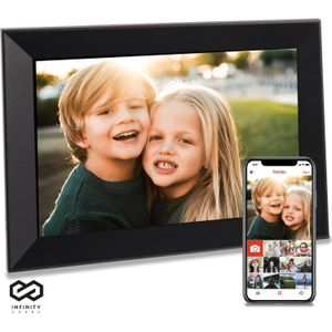 Infinity Goods Digitale Fotolijst Met WiFi En Frameo App - Digitale Fotokader - 10,1 Inch - HD IPS Scherm - Zwart