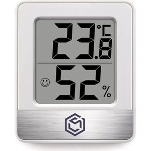 Ease Electronicz Hygrometer - Luchtvochtigheidsmeter - Digitaal Weerstation - Vochtigheidsmeter - Thermometer voor Binnen - Inclusief batterij