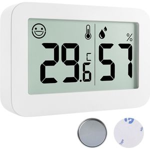Ease Electronicz Hygrometer & Thermometer - Weerstation - Luchtvochtigheidsmeter - Thermometer Voor Binnen - Incl. Batterij en Plakstrip