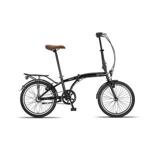 PACTO ELEVEN Vouwfiets - Hoogwaardige Nederlandse Vouwfiets - 27 cm Oversized Stalen Frame - 20 Inch Aluminium Wielen - 3 Shimano Versnellingen - Vouwfiets voor Volwassenen - Zwart