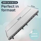 Troonz® Vouwbed Deluxe 90x200 cm – Opklapbed - Logeerbed – inclusief Koudschuimmatras - Inklapbaar Logeermatras - Eenpersoonsbed