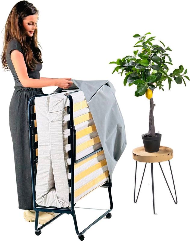 Troonz® Vouwbed Deluxe 90x200 cm – Opklapbed - Logeerbed – inclusief Koudschuimmatras - Inklapbaar Logeermatras - Eenpersoonsbed