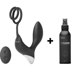 Time 4 Joy® Prostaat Vibrator mannen - Prostaat Stimulator - Sex toys voor mannen - Buttplug & Cockring - Met Afstandsbediening - Zwart - Inclusief spannend E-book - Inclusief Toycleaner 150ML