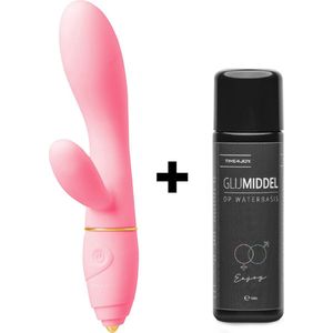 Time 4 Joy® Tarzan Vibrator - Vibrators Voor Vrouwen - Clitoris & G-spot stimulator - Inclusief opbergzakje - Seksspeeltjes - Sex Toys - Inclusief spannend E-book - Roze - Inclusief Glijmiddel op waterbasis 100ML