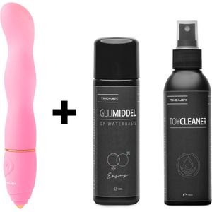 Time 4 Joy® Vibrators Voor Vrouwen - Stijlvolle Vibrator - Sex toys - Clitoris Stimulator - G-spot Vibrator - Inclusief spannend E-book - Roze - Inclusief 100ML Glijmiddel op Waterbasis & 100ML Toycleaner