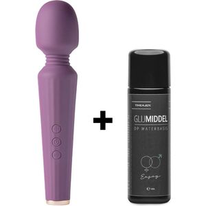 Time 4 Joy® Vibrators voor Vrouwen - Luxe Wand Vibrator - Sex toys - Clitoris Stimulator - Wand Massager - Inclusief Opbergzakje - Paars - Inclusief Glijmiddel op Waterbasis 100ML