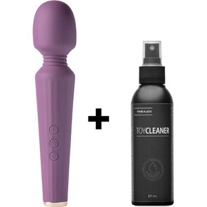 Time 4 Joy® Vibrators voor Vrouwen - Luxe Wand Vibrator - Sex toys - Clitoris Stimulator - Wand Massager - Inclusief Opbergzakje - Paars - Inclusief Toycleaner 150ML