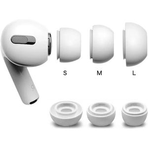 Airpods Pro Dopjes - Siliconen - 3 Paar - Maat S/M/L - Wit