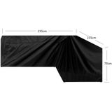 Maxxcovers Hoes Tuinmeubelen - Loungesethoes L-vorm - 235x235x90x70 cm - Premium - Zwart