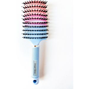 DreamGlow Anti-klit Haarborstel – Multi Roze/Roze Blauw – Regenboog