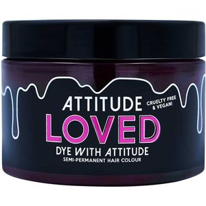 Attitude Hair Dye | Veganistische en dierproefvrije semi-permanente haarverf met conditioner | Levendige haarkleur voor alle haartypes | Lokaal Geproduceerd | Kleurconditioner | Loved Roze | 135ml