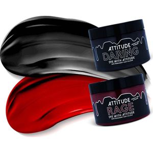 Attitude Hair Dye - INDUSTRIAL Duo Semi permanente haarverf combi - Zwart/Rood