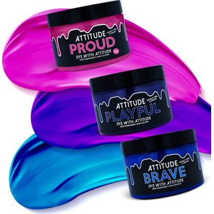 Attitude Hair Dye - COTTON CANDY Trio Semi permanente haarverf combi - Roze/Paars