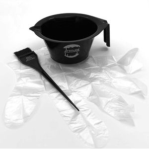 Attitude Hair Dye - Musthave Haarverf starter pakket - Kwast + Bakje + Handschoenen - Zwart