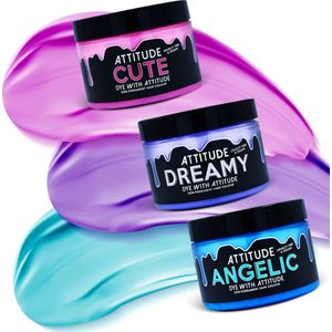 Attitude Hair Dye - Babydoll pastel Trio Semi permanente haarverf combi - Pastelroze/Pastelblauw