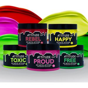 Attitude Hair Dye - Rave Ready UV Semi permanente haarverf combi - Multicolours/Groen
