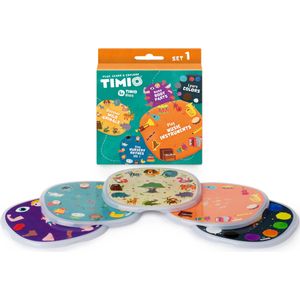 TIMIO - Disk Set # 1 - Audio-Discs - Kleuren - Wilde Dieren - Muziekinstrumenten - 96 Kinderliedjes Vol. 1 - Leerspeelgoed voor 2 - 6 Jaar