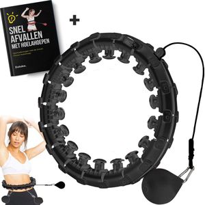 Zoluko Hoelahoep - Incl. E-Book - Hula Hoop - Hoepel - Hoelahoep Fitness - Hula Hoop Fitness - Fitness Hoepel - Weighted Hula Hoop - Weight Hoop - Hoelahoep met Gewicht - Hoelahoep Volwassenen - Hoepel Fitness - Body Hoop - Zwart