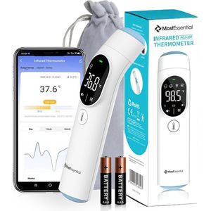 MostEssential - 2-in-1 Digitale Koortsthermometer - Oorthermometer & Voorhoofdthermometer - Contactloos