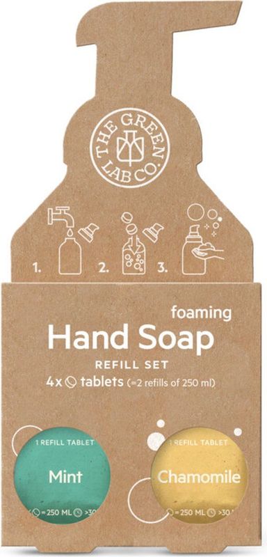 Handzeep Navulset - Munt & Kamille - 4 Tabletten - Vegan Friendly