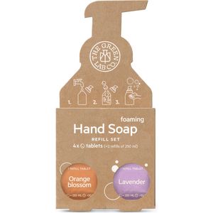 Handzeep Navulset - Oranjebloesem & Lavendel - 4 Tabletten - Vegan Friendly - Biologisch Afbreekbaar