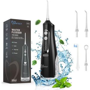 Waterflosser Dentect - Monddouche - Neusdouche - Tongreiniger - 4 standen - Flosapparaat - Opzetstukjes - Tandplak verwijderen - Tandsteenverwijderaar