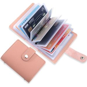 Pasjeshouder - creditcardhouder - mapje voor pasjes - bankpashouder - visitekaartjes houder - card holder wallet - card protector - mannen en vrouwen - 24 pasjes - Roze