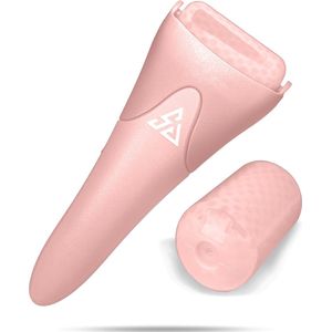 Ice roller gezicht - Dermaroller - Gezichtsmasker - Anti aging - Skincare - Gua Sha - Jade roller - Gezichtsmassage apparaat - Gezichtsverzorging - Zalm Rose - Non needle - Dermapen - Leuk cadeau
