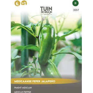 Tuin de Bruijn® zaden - Peper Jalapeño Mexicaanse - Lekker pikante peper - makkelijke teelt - 5 gram zaden