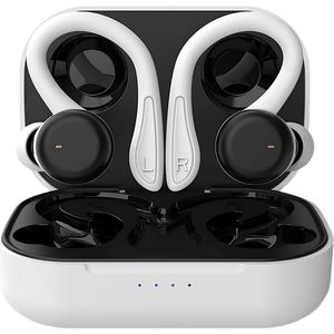 Nubex® Draadloze Sport Oordopjes met Oplaadcase 3 in 1 - Bluetooth oortjes - Earbuds - Oortjes draadloos - Wit