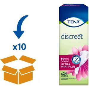 TENA - Discreet Ultra Mini Plus - Inlegkruisjes - 10 pakken á 24 stuks
