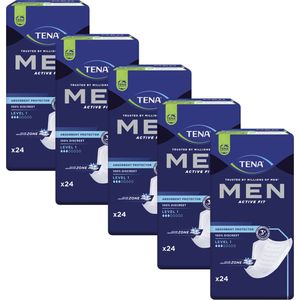Tena Men Active Fit Level 1 - 5 pakken - 120 stuks