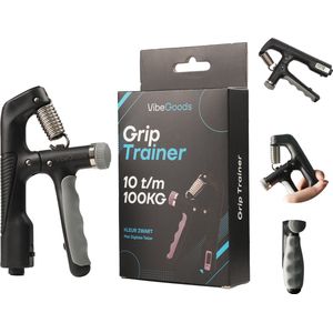 VibeGoods Grip Trainer - 10 tot 100kg - Handtrainer - Handknijper - Onderarm Trainer - Gripster