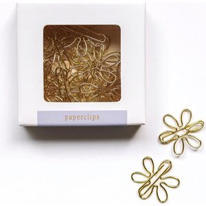 Maan Amsterdam - Paperclips bloem - 20 stuks - goud