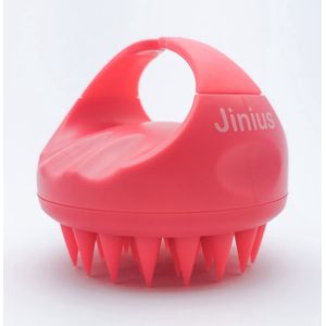 Jinius ® - Rood - Scalp Massager - Massage Borstel Hoofdhuid - Brush - Siliconen Haarbostel - Massage - Stress Vrij - Gezonde Hoofdhuid - Verminder Van Roos - Roosvrij - Gezond Haar