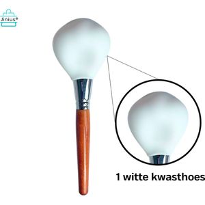 Jinius ® - Siliconen Make-Up Kwast Hoes - Bescherming - Beschermd De Kwast - Make-up - Borstel - Wit