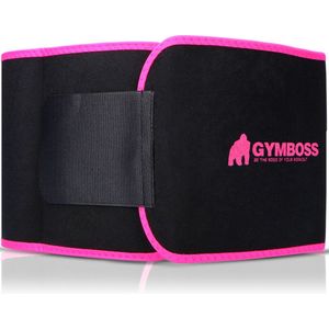 GymBoss® Waist Trainer Zweetband Buik – Waist Shaper Corset & Body Shaper – Afslankband Buik – Buikband Afvallen - Roze - Medium