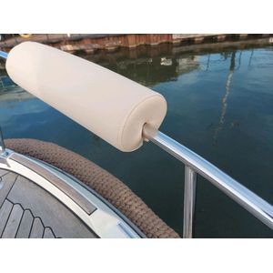 Relingkussen voor boot 40 cm Creme - bootkussen - railingkussen - rugkussen - rolkussen