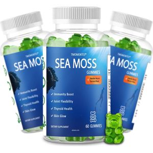 Tmomentes® Sea Moss - Natuurlijke Sea Moss Gummies - Superfood voor Een Sterker Immuunsysteem - Vegan & Biologisch