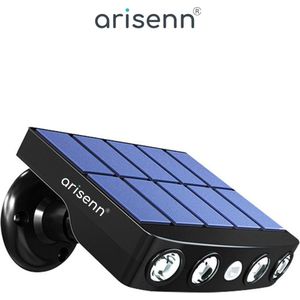 Arisenn® BEAMER: Solar LED Wandlamp 440 LUMEN | Bewegingssensor | 3 Verlichtingsmodi | IP65 Waterdicht | Energiezuinig Opladen | Lange Batterijduur | 3000K Warm Wit (sfeervol) - Tuinverlichting op Zonne-energie | schutting wand licht