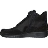 Durea - 9735 - Dames Sneakers - Zwart - Suède - Wijdte E